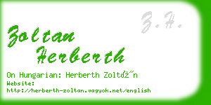 zoltan herberth business card